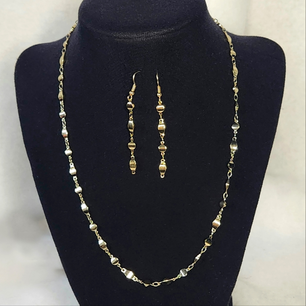 Ella Goldplated Chain Necklace And Earring set